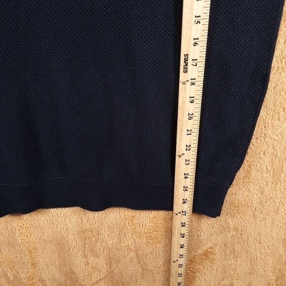 FRED PERRY Polo Shirt Mens Small Black Textured Knit Front Logo Preppy Golf $160 - Picture 9 of 10